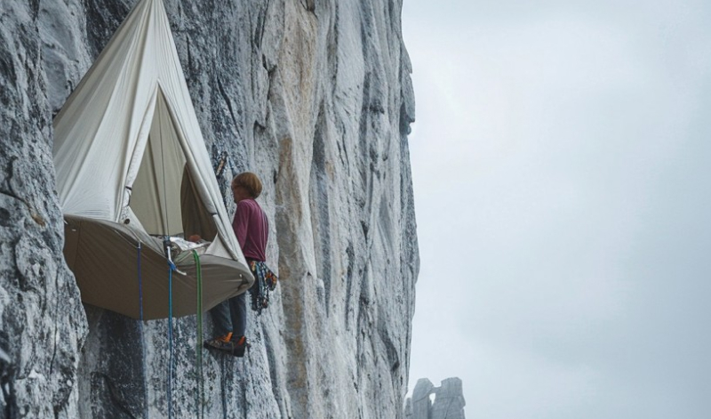rock climbers' sleeping kits image